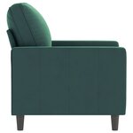 vidaXL Fauteuil Vert foncé 60 cm Velours