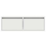 vidaXL Meuble TV avec lumières LED blanc 75x35 5x25 cm