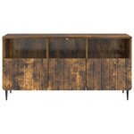 vidaXL Meuble TV Chêne fumé 102 x 34 5 x 50 cm Bois d'ingénierie