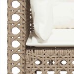 vidaXL Canapés d'angle de jardin et coussins 2Pièces beige résine tressée