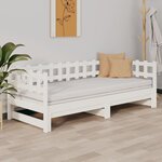 vidaXL Lit coulissant sans matelas blanc 2x(90x190) cm