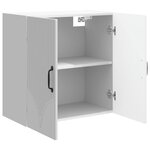 vidaXL Armoire Murale 59 x 31 x 60 cm Bois d'ingénierie Blanc brillant