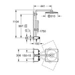Euphoria SmartControl System 310 Cube Duo Colonne de douche thermostatique (26508000)