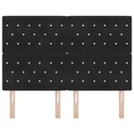 vidaXL Tête de Lit en Velours Argyle Manuel Noir 140 cm Velours