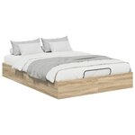 vidaXL Cadre de lit ottoman Chêne Sonoma 193 x 120 x 25 cm