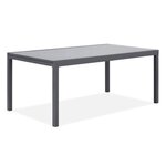 Ensemble repas de jardin en aluminium 6 a 8 personnes - Table extensible 180-240 cm + 6 chaises assise textilene - Gris