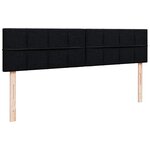 VidaXL Cadre de lit ottoman avec matelas noir 180x200cm velours