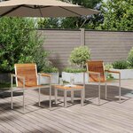 vidaXL Transat 3-personne 3 Pièces Marron 200 x 60 x 88cm Teck massif