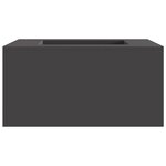 Foyer carré vidaXL Noir 80x80x40 cm Acier
