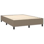 vidaXL Sommier à lattes de lit matelas LED Taupe 140x190 cm Tissu