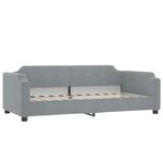 vidaXL Lit de jour avec gigogne sans matelas gris clair 80x200 cm