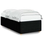 vidaXL Cadre de lit sans matelas noir 90x190 cm simple tissu