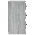 vidaXL Buffet sonoma gris 36x35 5x67 5 cm bois d'ingénierie
