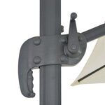 vidaXL Parasol de jardin avec base portable sable