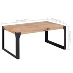 vidaXL Table basse bois d'acacia massif 100x60x45 cm