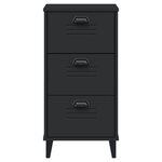 vidaXL Table de chevet VIKEN noir bois d'ingénierie