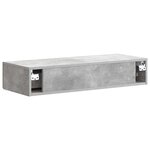 vidaXL Table d'appoint murale Gris béton 87 5 x 34 5 x 17 cm