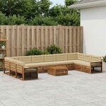 vidaXL Ensembles de canapés 11 pc Bois d'Acacia Massif