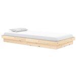 vidaXL Cadre de lit Bois massif 90x200 cm
