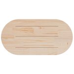 vidaXL Plateau de table 110x55x2 5 cm Bois massif Pin Ovale