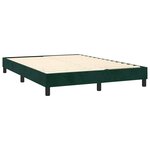 vidaXL Sommier à lattes de lit et matelas Vert foncé 140x200cm Velours