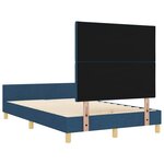 vidaXL Cadre de lit avec tête de lit Bleu 120 x 190 cm tissu
