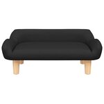 vidaXL Canapé pour enfants noir 70x40x24 cm tissu