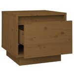 vidaXL Table de chevet Marron miel 35x34x32 cm Bois de pin solide