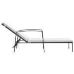 vidaXL Chaises longues lot de 2 avec table résine tressée noir