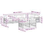 vidaXL Ensemble de canapés d'extérieur 8 Pièces Naturel et Anthracite