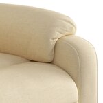 vidaXL Fauteuil inclinable électrique crème tissu