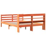 vidaXL Cadre de lit sans matelas cire marron 140x190cm bois pin massif