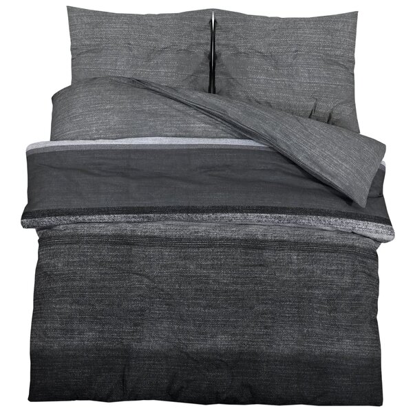 vidaXL Ensemble de housse de couette gris foncé 260x220 cm Coton