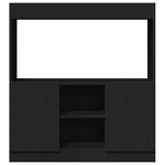 vidaXL Buffet haut noir 92x33x100 cm bois d'ingénierie