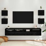 vidaXL Meuble TV mural 4 Pièces Chêne noir 30 5 x 30 x 30 cm