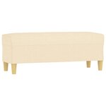 vidaXL Banc Crème 100x35x41 cm Tissu