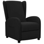 vidaXL Fauteuil inclinable Noir Tissu