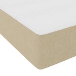 vidaXL Lit Box Spring avec Matelas - Vert Clair et Gris  160x200 cm  Tissu Velours Côtelé
