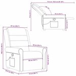 vidaXL Fauteuil de massage inclinable Taupe Tissu