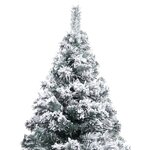 vidaXL Sapin de Noël artificiel avec neige floquée vert 150 cm PVC