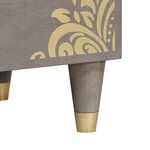 vidaXL Meuble TV Gris 80 x 33 x 46 cm Bois de mangue massif