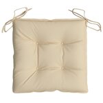 vidaXL Coussins de chaise lot de 6 beige 50x50x7 cm tissu oxford