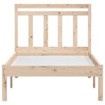 vidaXL Cadre de lit sans matelas bois massif 100x200 cm