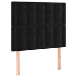 vidaXL Tête de lit à LED Noir 80x5x118/128 cm Velours