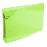EXACOMPTA - Classeur Fiche Bristol - Dos 35mm - 14,8 x 21 - 2 anneaux - Polypropylene translucide 7/10eme - 5 couleurs aléatoires