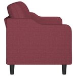 vidaXL Canapé à 3 places Rouge bordeaux 180 cm Tissu