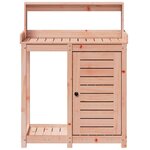 vidaXL Table de rempotage avec étagères bois massif de douglas