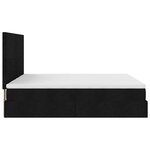 VidaXL Cadre de lit ottoman avec matelas noir 200x200cm tissu