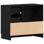 vidaXL Armoire d'évier chêne noir 63x30x54 cm Bois d'ingénierie