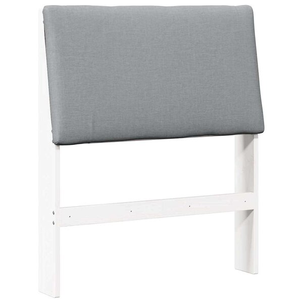 vidaXL Tête de lit capitonnée Gris clair 75 cm Pin massif